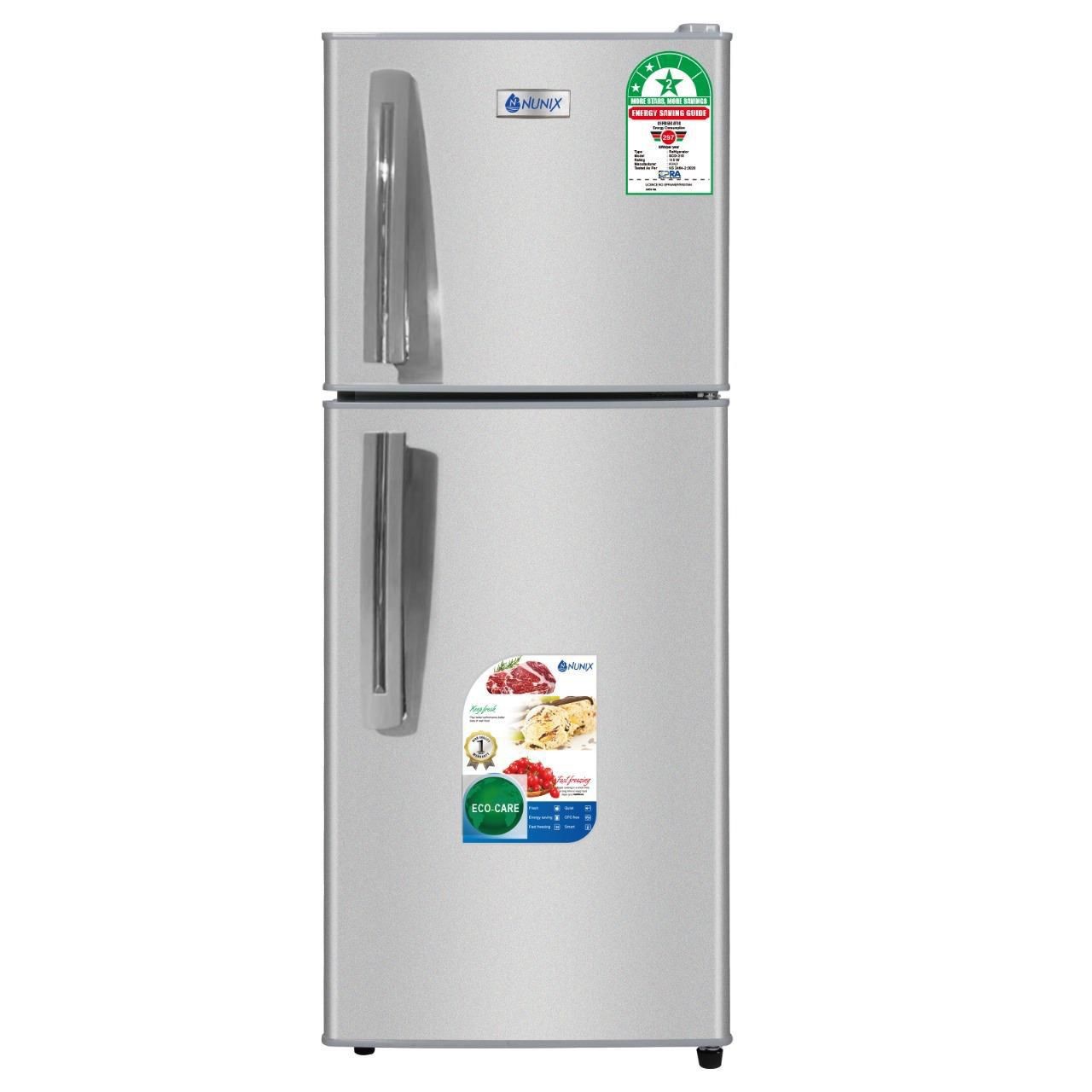 Nunix 210L Double Door Refrigerator.